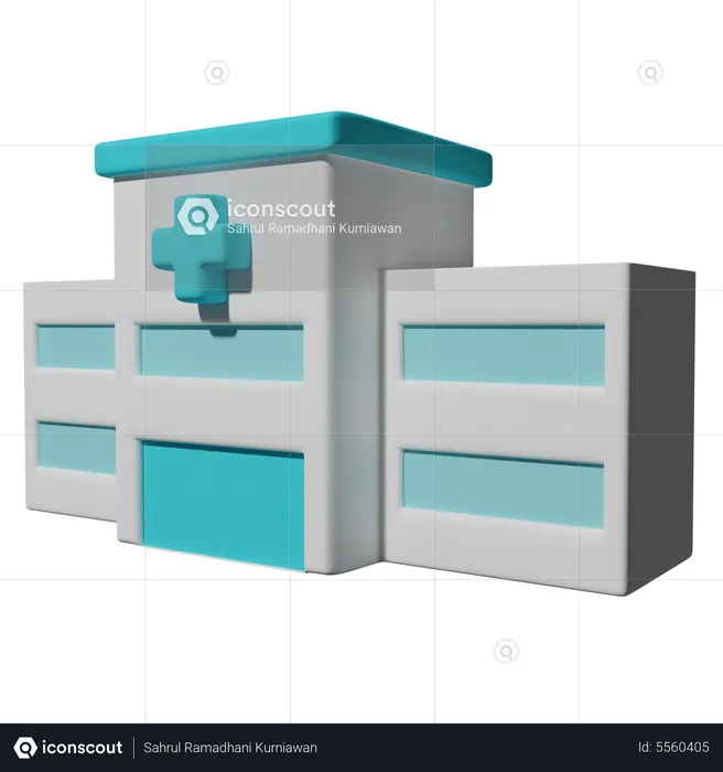 Hospital Building  3D Icon