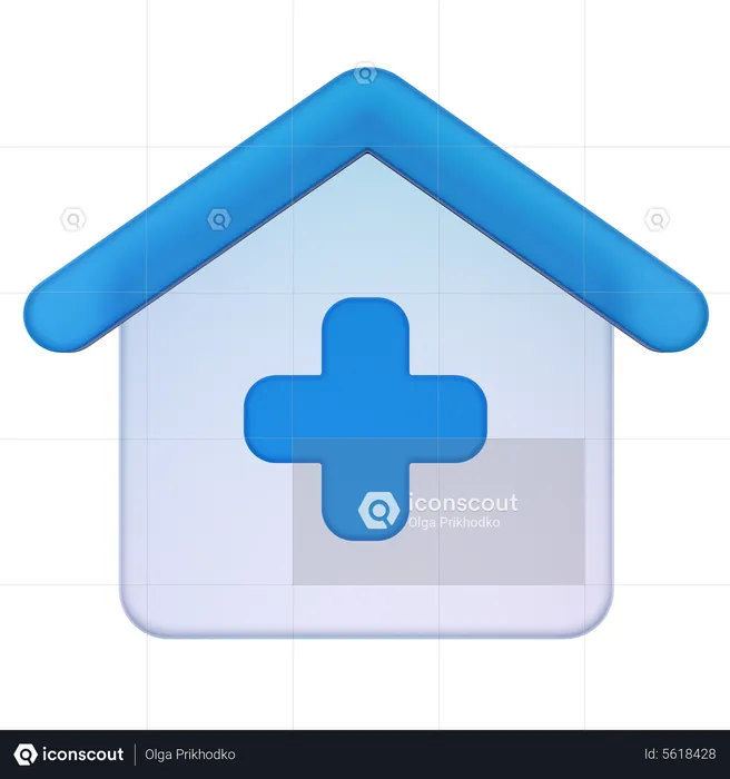 Hospital Building  3D Icon