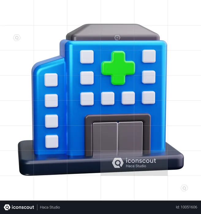 Hospital Building  3D Icon