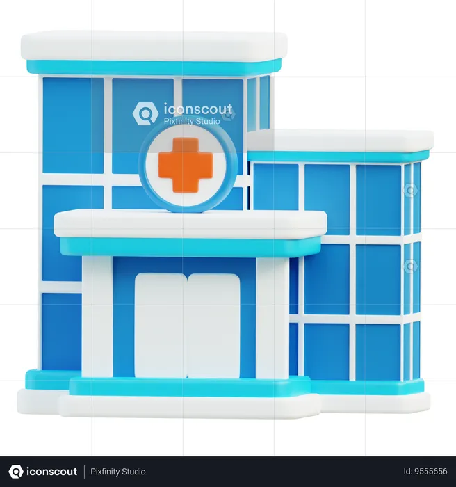 Hospital Building  3D Icon