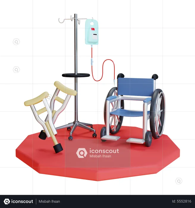 Hospital Equipment  3D Illustration