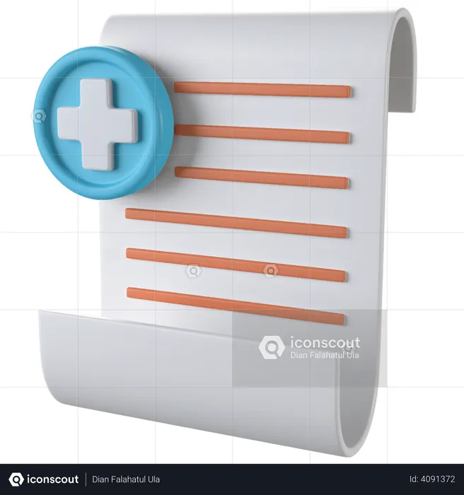Hospital Invoice  3D Illustration