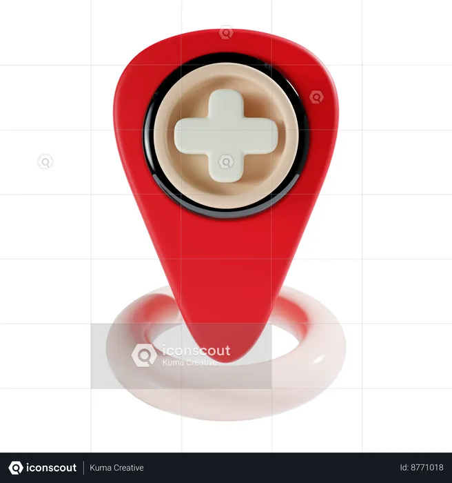 Hospital Location  3D Icon