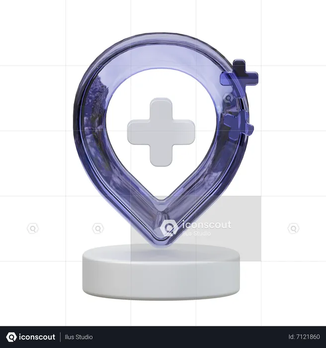 Hospital Location  3D Icon