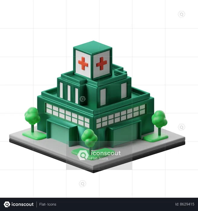 Hospital Militar  3D Icon