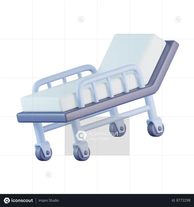 Hospital Stretcher  3D Icon