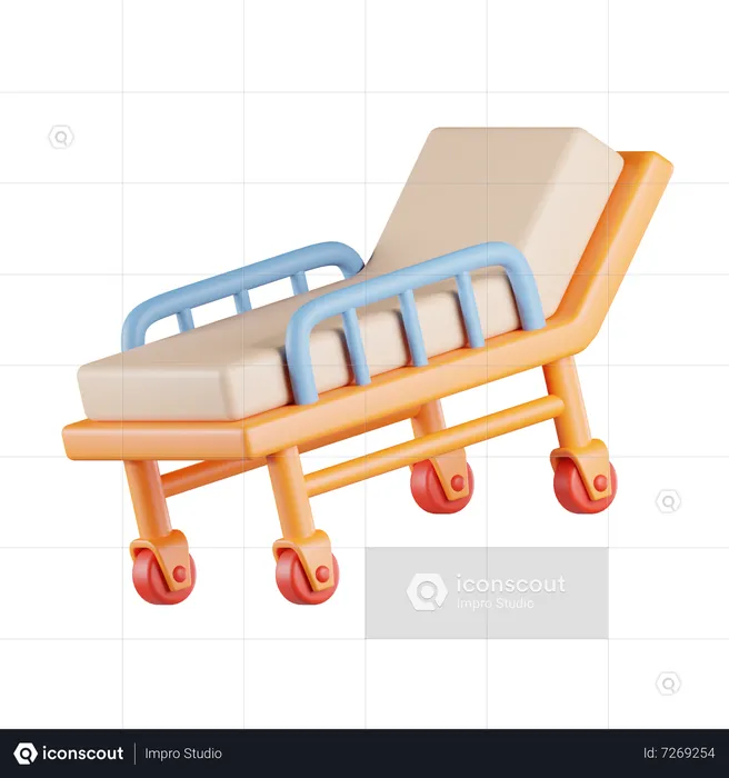 Hospital Stretcher  3D Icon