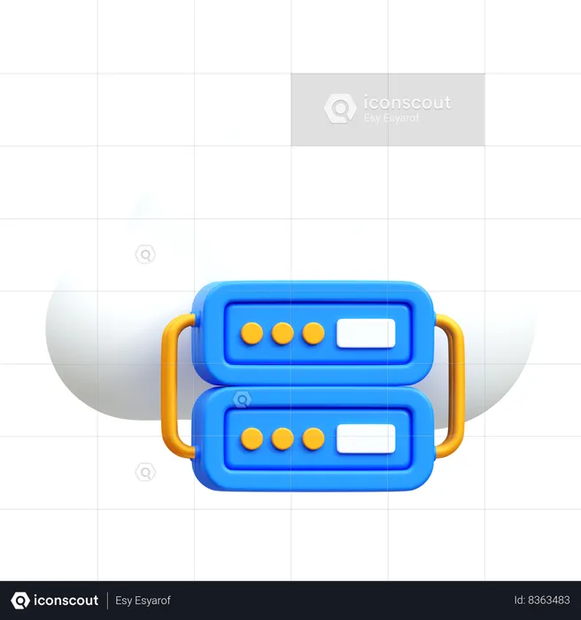 Hosting Server  3D Icon