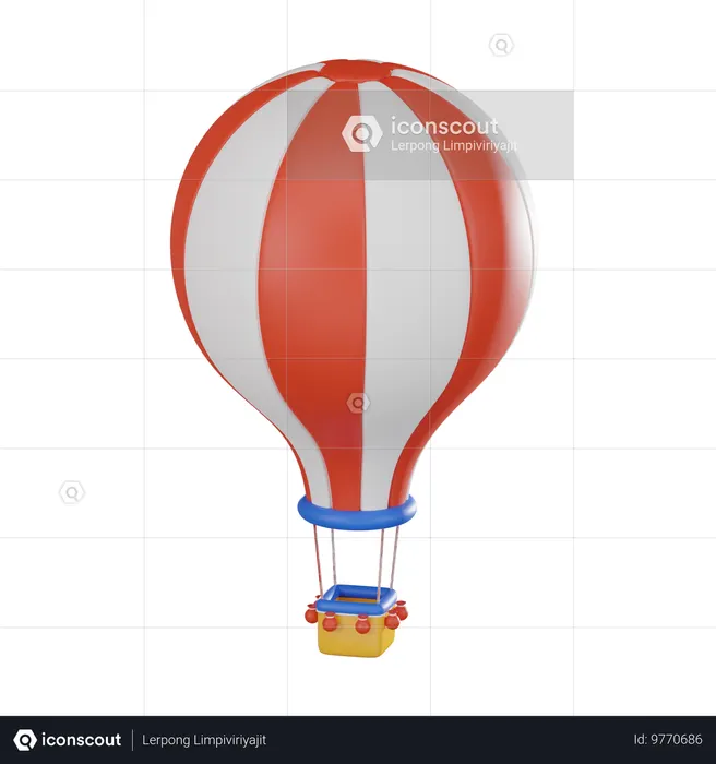 Hot Air Balloon  3D Icon