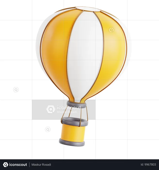 Hot Air Balloon  3D Icon