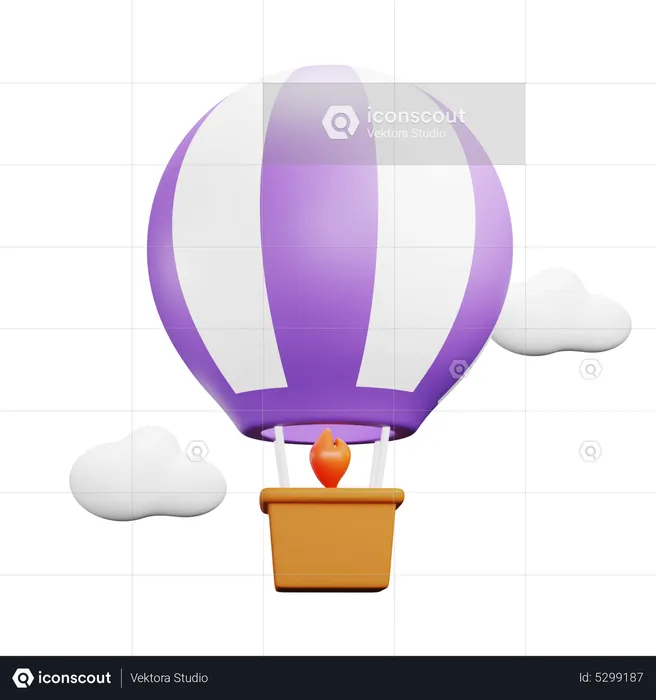 Hot Air Balloon  3D Icon