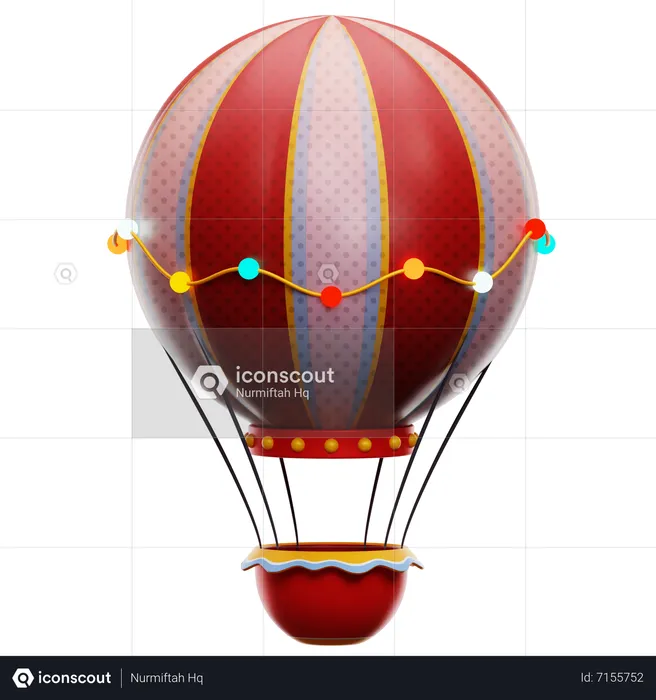 Hot Air Balloon  3D Icon