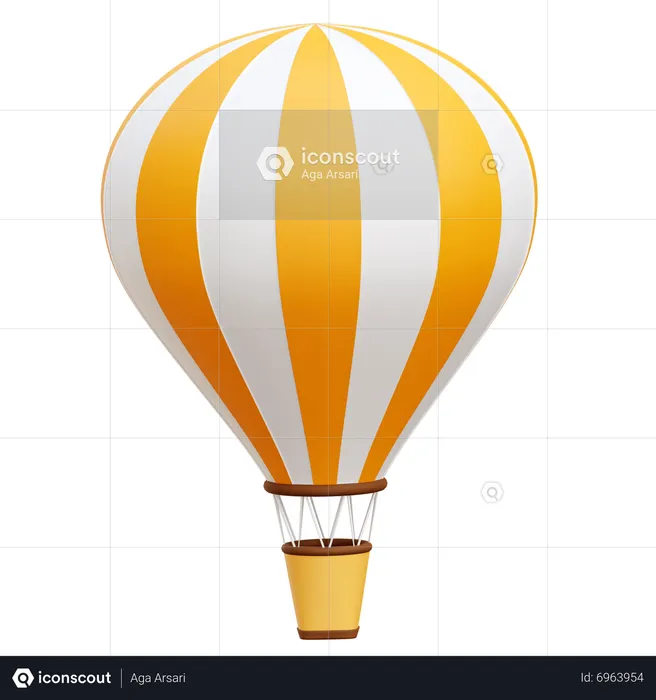 Hot Air Balloon  3D Icon