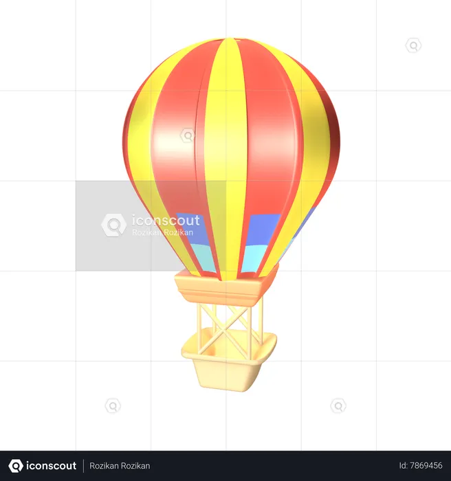 Hot Air Balloon  3D Icon