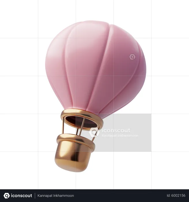 Hot Air Balloon  3D Icon