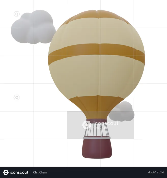 Hot Air Balloon  3D Icon