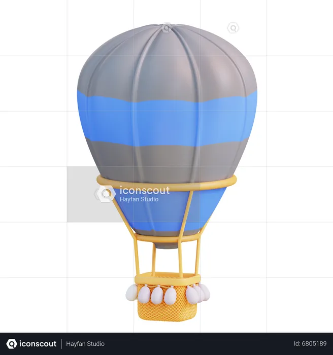 Hot Air Balloon  3D Icon