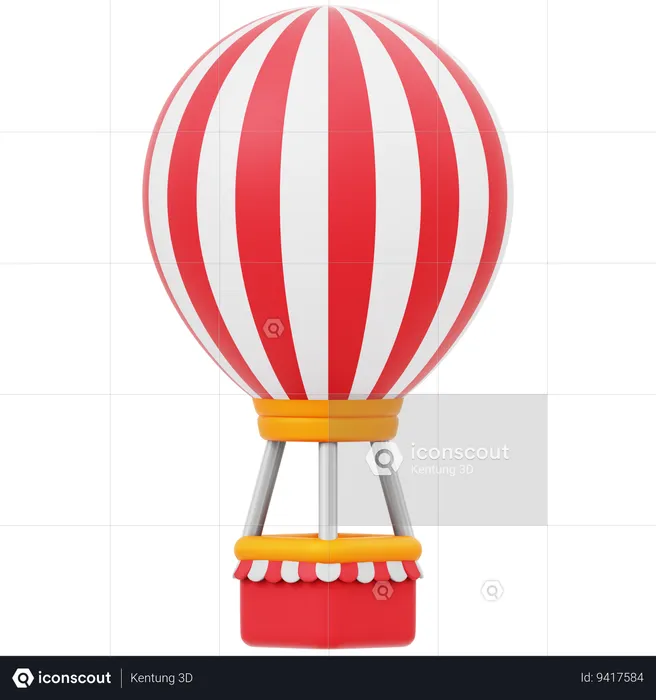 Hot Air Balloon  3D Icon