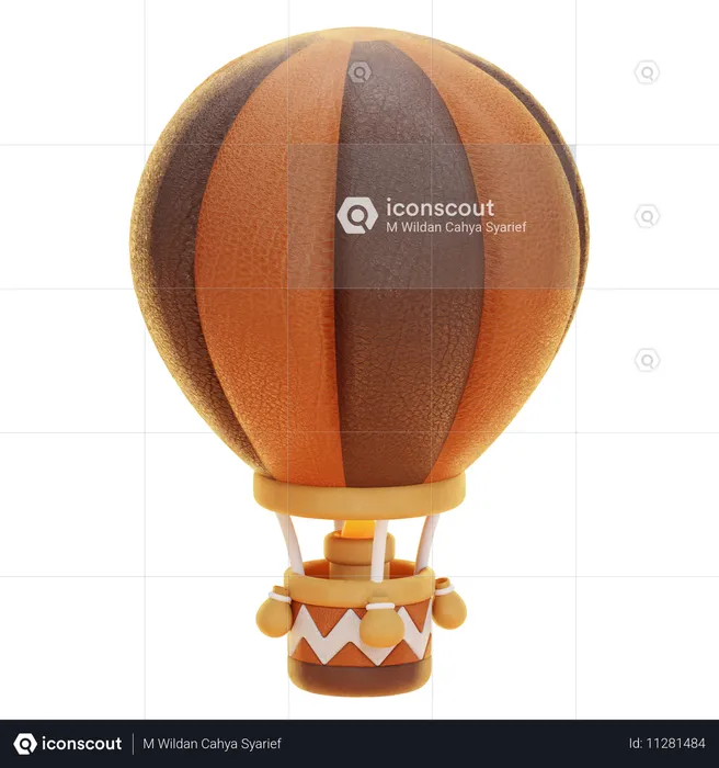 HOT AIR BALLOON  3D Icon