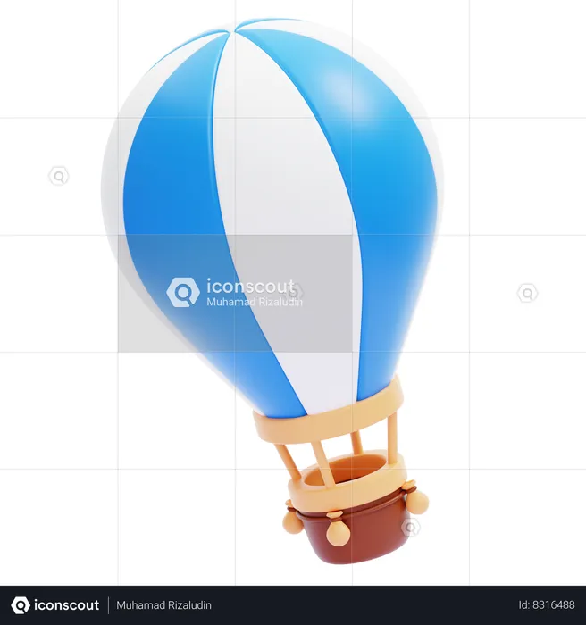 HOT AIR BALLOON  3D Icon