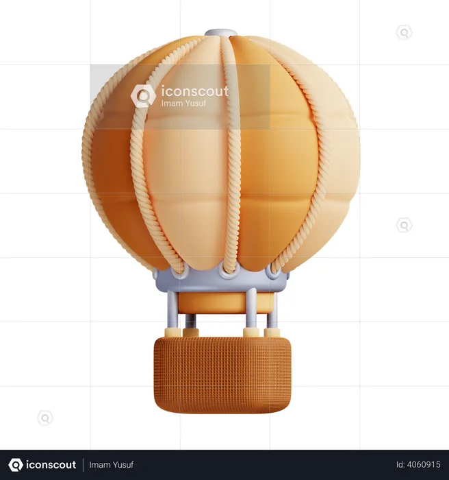 Hot Air Balloon  3D Illustration