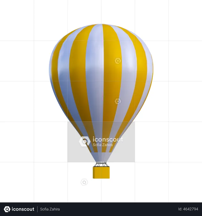 Hot Air Balloon  3D Illustration