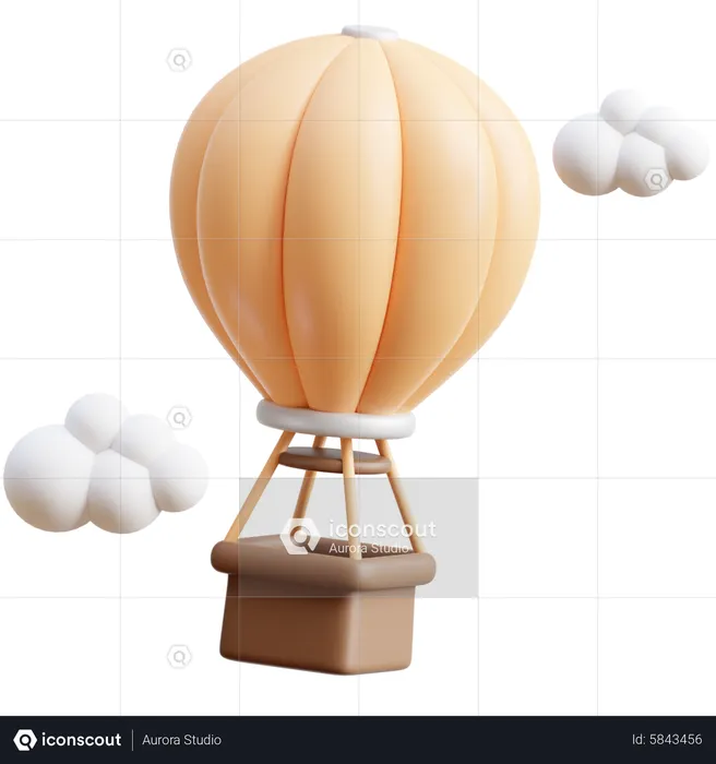 Hot Air Baloon  3D Icon