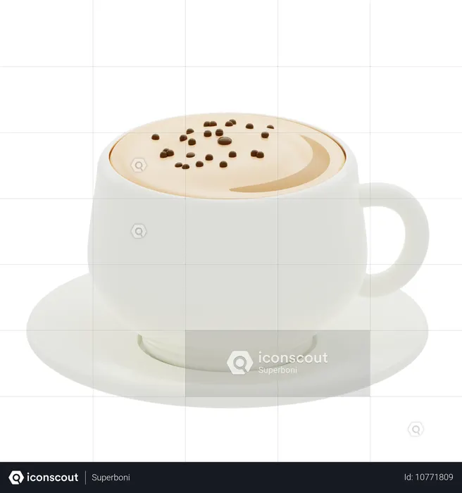 Hot Cappuccino  3D Icon