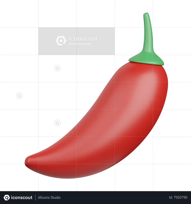 Hot Chili  3D Icon