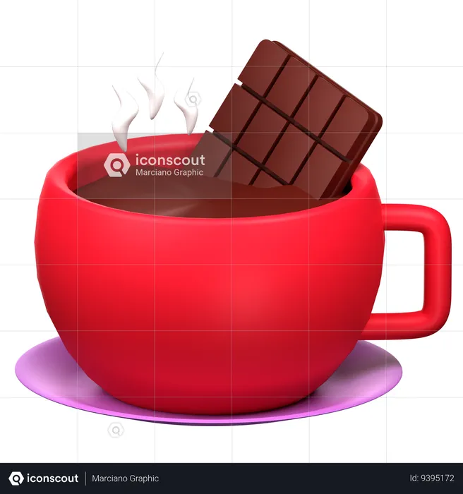 Hot Chocolate Drink  3D Icon