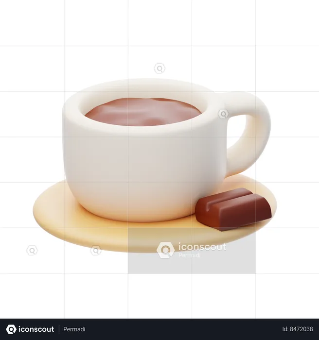 Hot Chocolate Drink  3D Icon