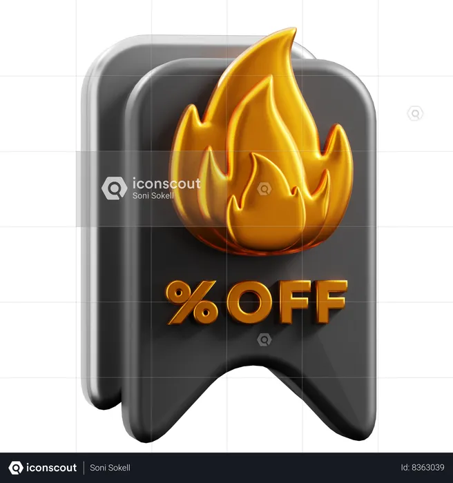 Hot Deal  3D Icon