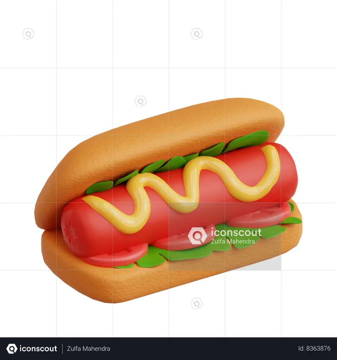 Hot-dog  3D Icon