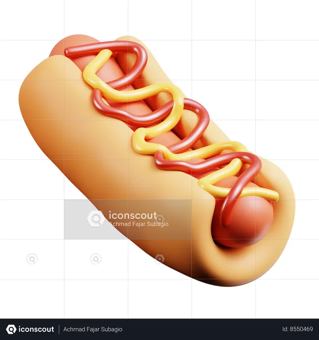 Hot Dog  3D Icon