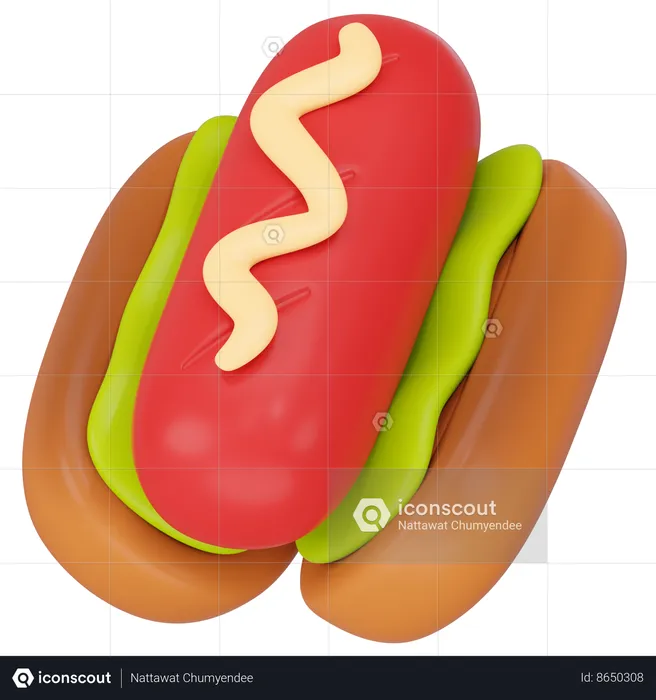 Hot-dog  3D Icon