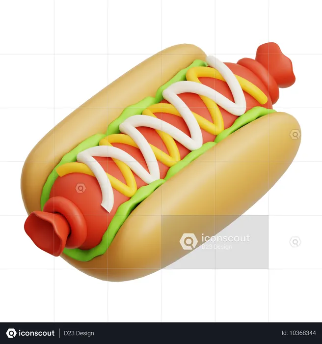 Hot-dog  3D Icon