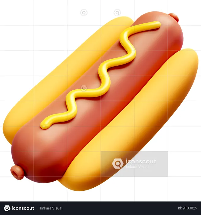 Hot Dog  3D Icon