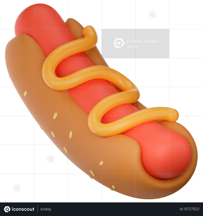 Hot dog  3D Icon