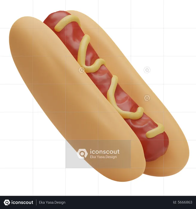 Hot Dog  3D Icon