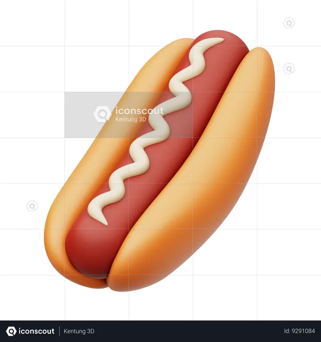 Hot Dog  3D Icon