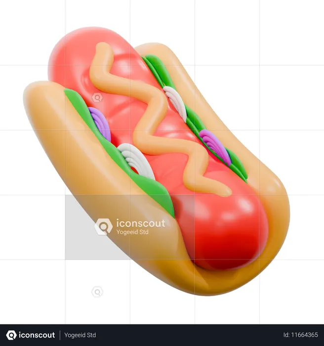 Hot Dog  3D Icon