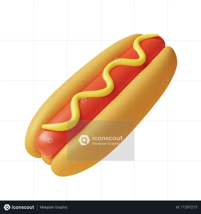 Hot Dog  3D Icon