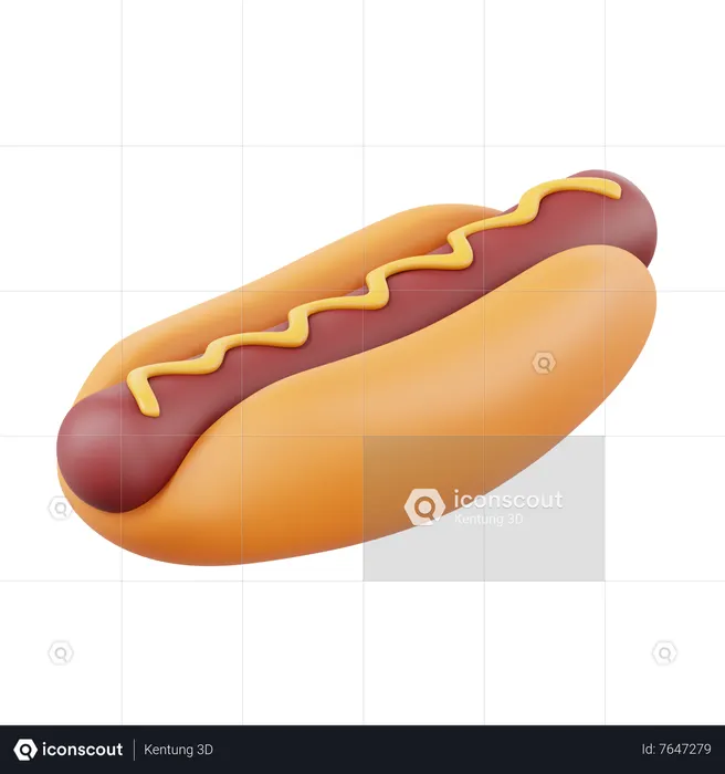 Hot Dog  3D Icon