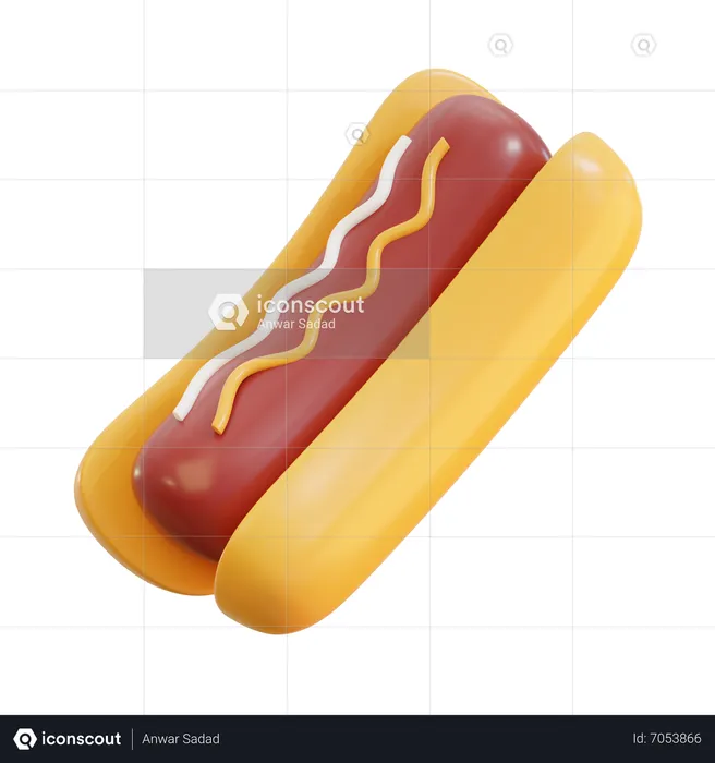 Hot dog  3D Icon