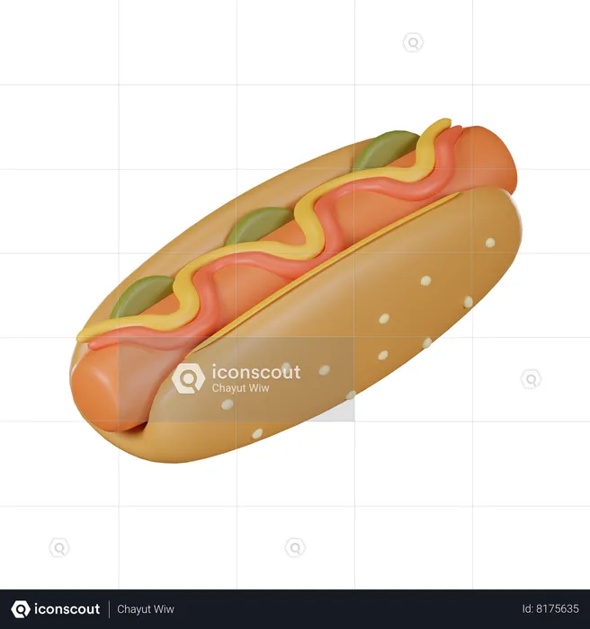 Hot Dog  3D Icon