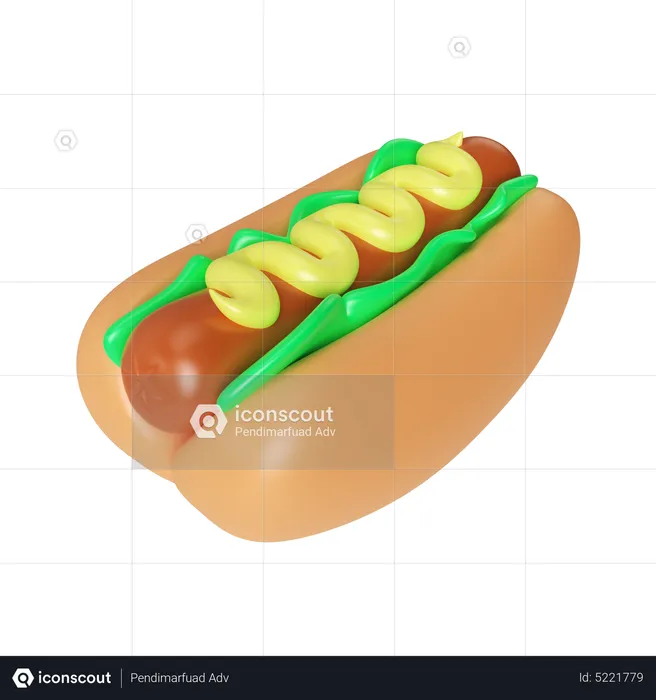 Hot Dog  3D Icon