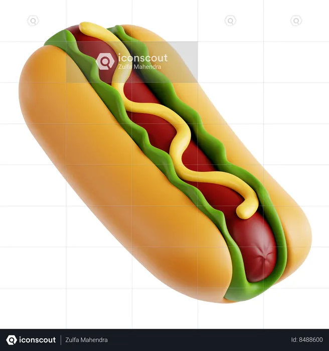 Hot Dog  3D Icon