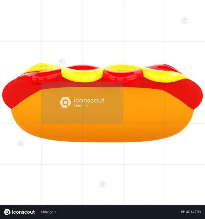 Hot Dog  3D Illustration