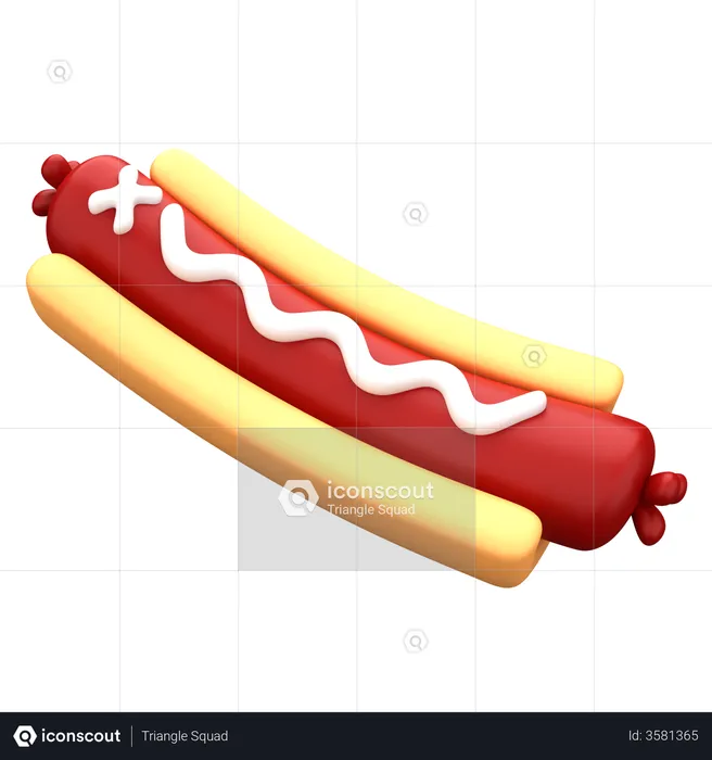 Hot-dog  3D Illustration