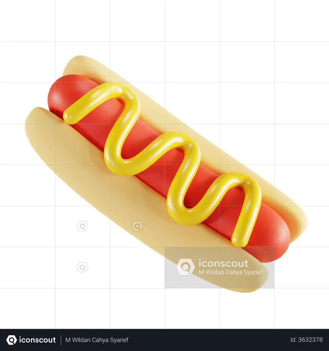 Hot-dog  3D Illustration